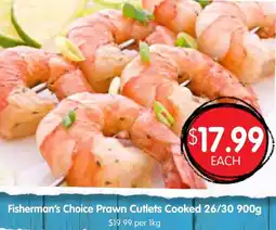 Spudshed Fisherman's choice prawn cutlets cooked offer