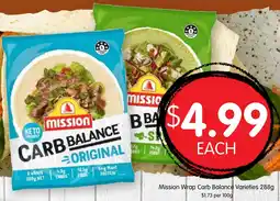 Spudshed Mission wrap carb balance offer