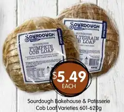 Spudshed Sourdough bakehouse & patisserie cob loaf offer