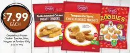 Spudshed Quality food frozen chicken zoobies, bites, nuggets or tenders offer