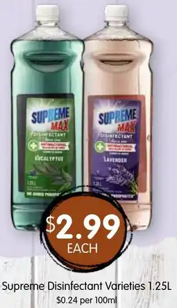 Spudshed Supreme disinfectant varieties offer
