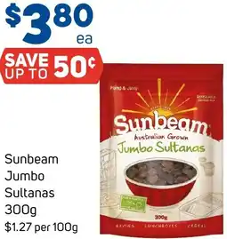 Foodland Sunbeam jumbo sultanas offer