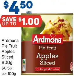 Foodland Ardmona pie fruit apples sliced offer