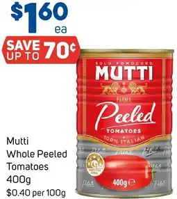 Foodland Mutti whole peeled tomatoes offer