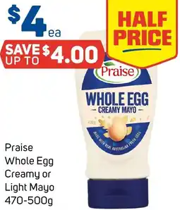 Foodland Praise whole egg creamy or light mayo offer