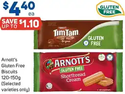 Foodland Arnott's gluten free biscuits offer