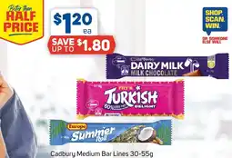 Foodland Cadbury medium bar lines offer
