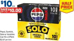 Foodland Pepsi, sunkist, solo or varieties can offer