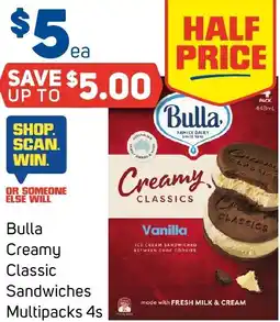Foodland Bulla creamy classic sandwiches offer