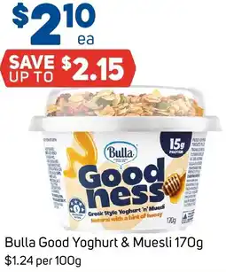 Foodland Bulla good yoghurt & muesli offer