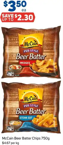 Foodland Mccain beer batter chips offer