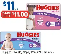 Foodland Huggies ultra dry nappy pants offer