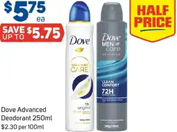 Foodland Dove advanced deodorant offer