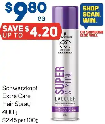 Foodland Schwarzkopf extra care hair spray offer