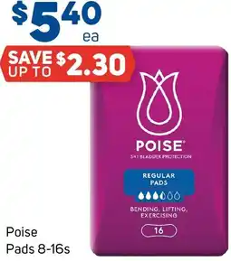 Foodland Poise pads 8-16s offer