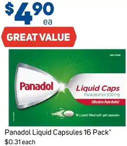 Foodland Panadol liquid capsules offer