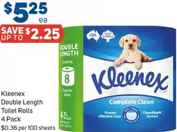 Foodland Kleenex double length toilet rolls offer