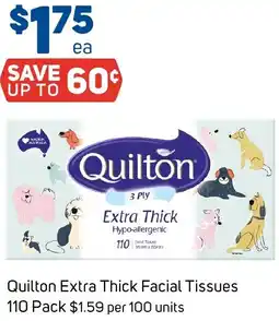 Foodland Quilton extra thick facial tissues offer