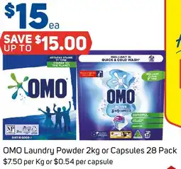 Foodland Omo laundry powder or capsules offer