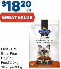 Foodland Fussy cat grain free dry cat food offer