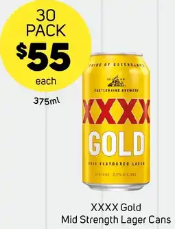 Foodland Xxxx gold mid strength lager cans offer