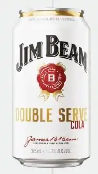 Foodland Jim beam white double serve bourbon & cola 6.7% cans offer