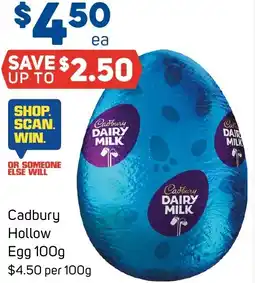 Foodland Cadbury hollow egg offer