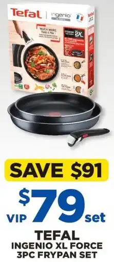 Spotlight Tefal ingenio xl force frypan set offer