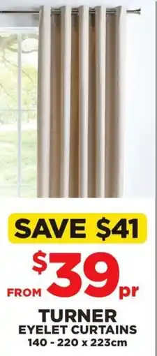 Spotlight Turner eyelet curtains offer