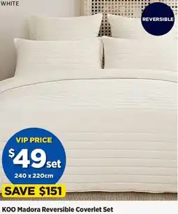 Spotlight Koo madora reversible coverlet set offer