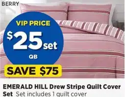 Spotlight Emerald hill drew stripe quilt cover offer