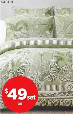 Spotlight Koo quilt cover sets featuring safari offer