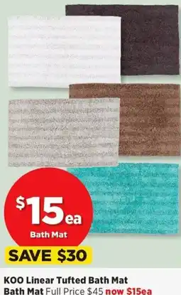 Spotlight Koo linear tufted bath mat offer