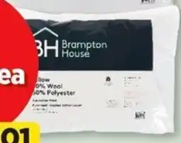 Spotlight Brampton house pillow 50% wool 50% polyester bedding offer