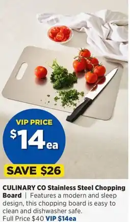 Spotlight Culinary co stainless steel chopping board offer