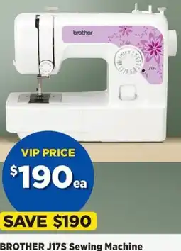 Spotlight Brother j17s sewing machine offer