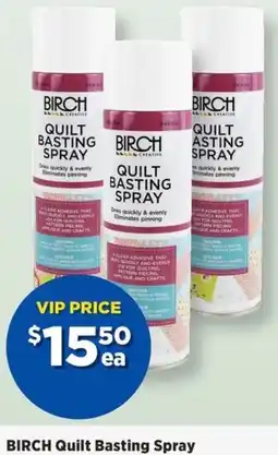 Spotlight Birch quilt basting spray offer