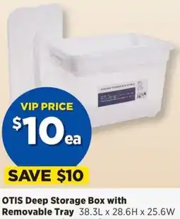 Spotlight Otis deep storage box with removable tray offer