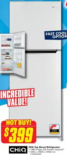 The Good Guys top mount refrigerator offer