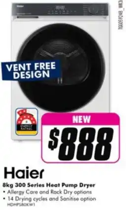 The Good Guys 300 series heat pump dryer offer