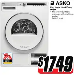 The Good Guys Asko logic heat pump dryer offer