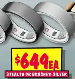 JB Hi-Fi Oura ring stealth or brushed silver offer