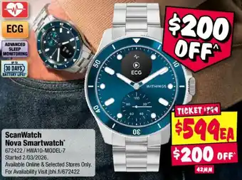 JB Hi-Fi Scanwatch nova smartwatch offer