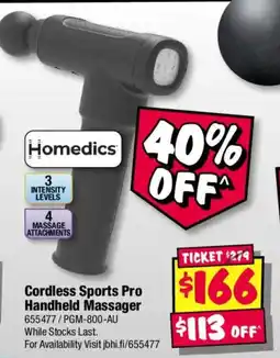 JB Hi-Fi Cordless sports pro handheld massager offer
