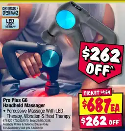 JB Hi-Fi Pro plus g6 handheld massager offer