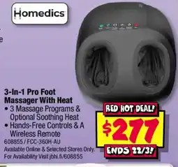 JB Hi-Fi 3-in-1 pro foot massager with heat offer