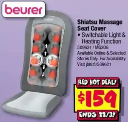 JB Hi-Fi Shiatsu massage seat cover offer