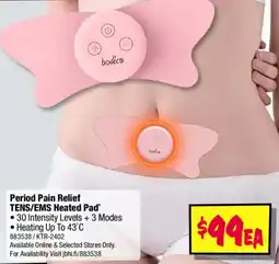 JB Hi-Fi Period pain relief tens/ems heated pad offer