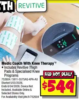 JB Hi-Fi Medic coach with knee therapy offer
