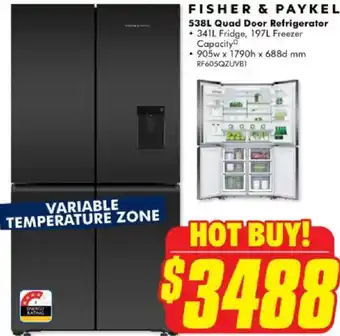 The Good Guys Fisher & paykel quad door refrigerator offer